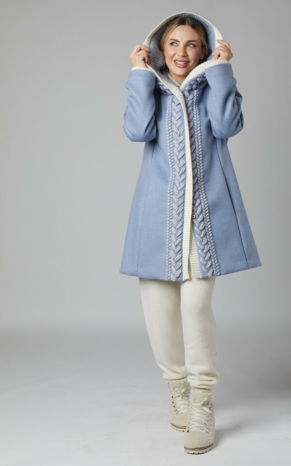 24/25 cappotto in cashmere celeste - immagine 2