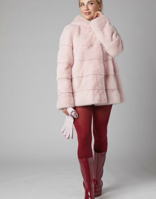 24/25 giacca in visone rosa