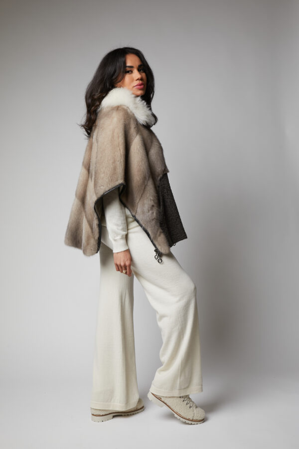 24/25 poncho in visone tourmaline - immagine 3
