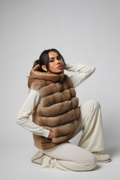 24/25 gilet in zibellino/piumino