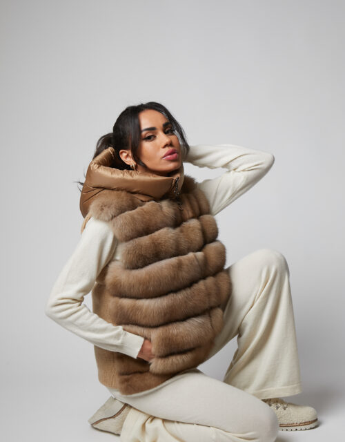 24/25 gilet in zibellino/piumino