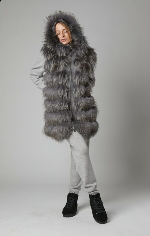 24/25 gilet in volpe argentata - immagine 2