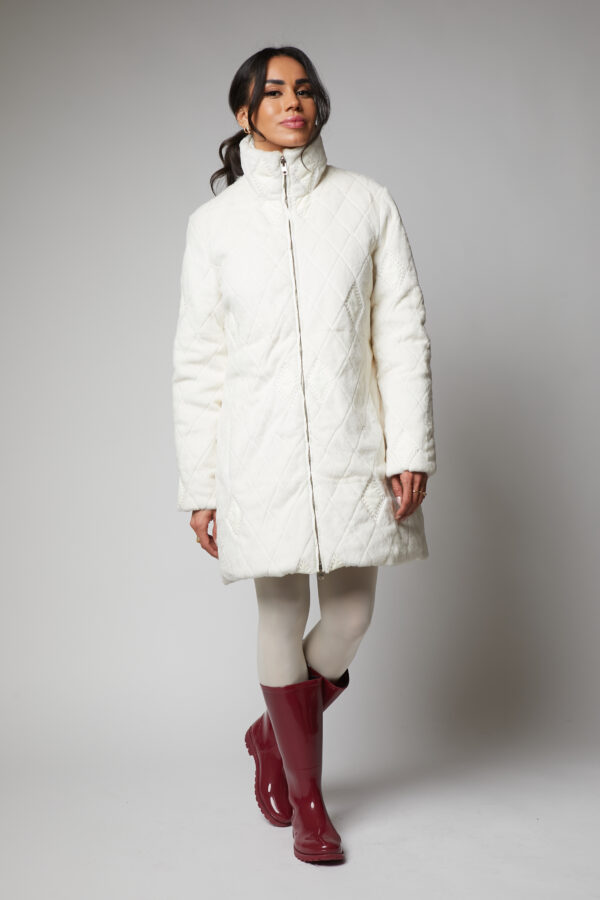 24/25 cappotto in rex reversibile bianco - immagine 2