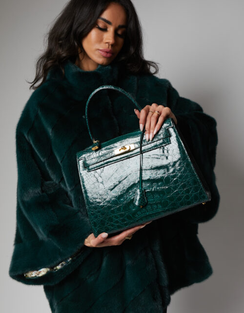 24/25 borsa in cocco smeraldo