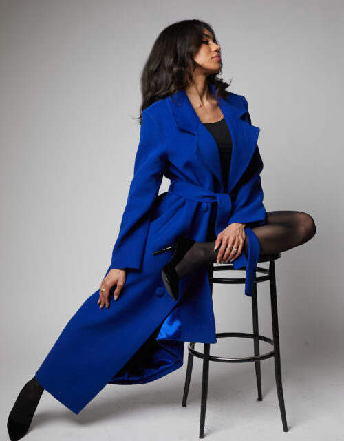 24/25 cappotto maxi cashmere blu