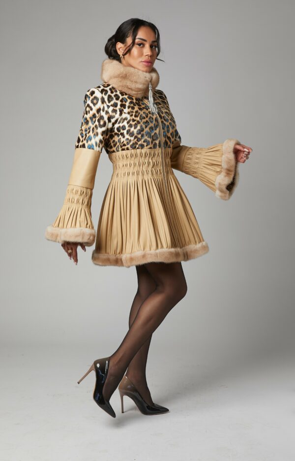 24/25 cappotto redingote in nappa plissettato - immagine 2