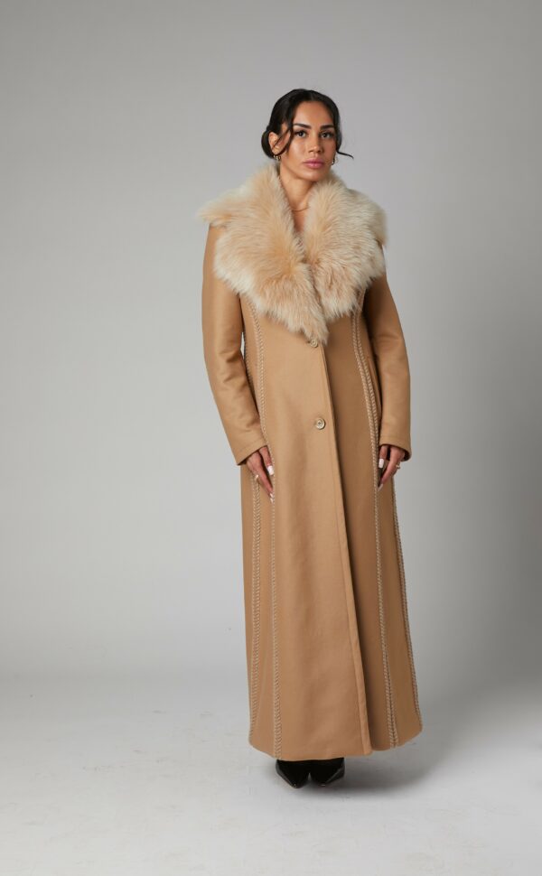 24/25 cappotto maxi in lana cammello - immagine 2