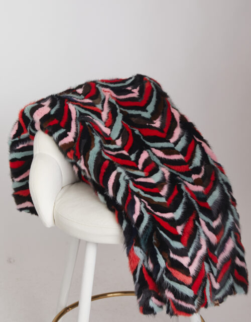 Coperta in visone a spina