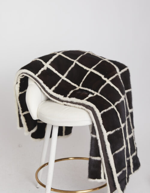 Coperta in visone a quadri