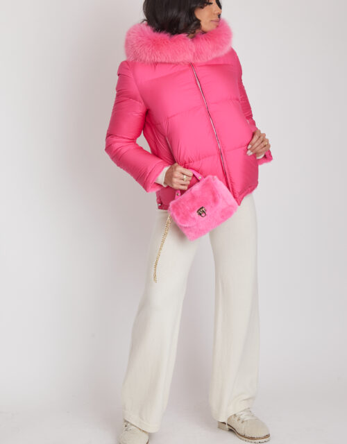 24/25 giubbotto in volpe fucsia