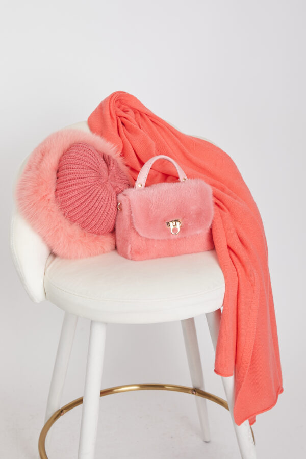 24/25 Mini bag in visone pesca - immagine 2