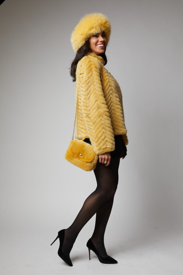 24/25 Mini bag in visone mustard - immagine 2
