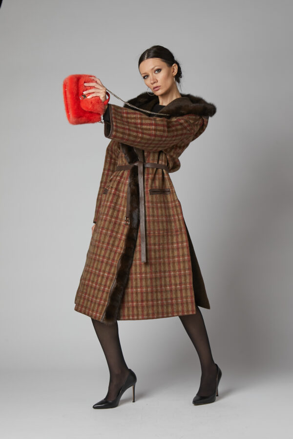 24/25 cappotto in cashmere double testa di moro e fantasia tartan - immagine 4