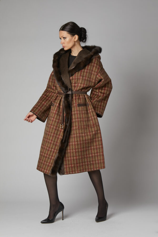 24/25 cappotto in cashmere double testa di moro e fantasia tartan - immagine 3