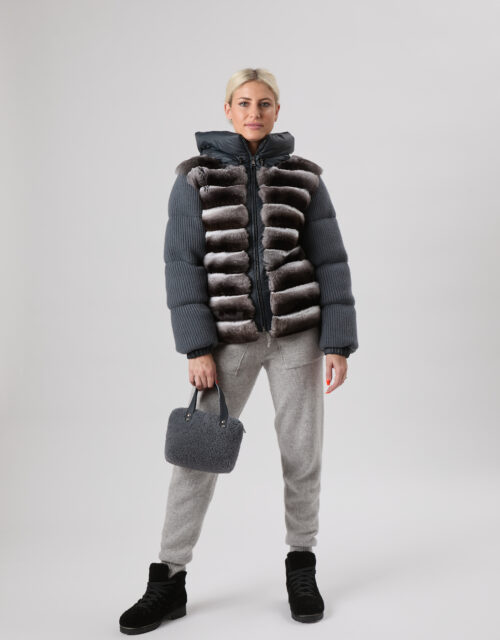 25/26 Giubbotto colore lutezia con cincillà