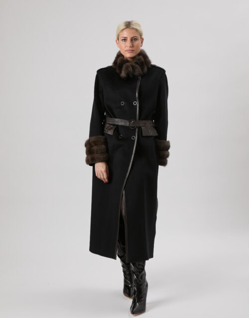 25/26 Cappotto maxi in cashmere testa di moro