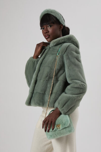 25/26 Cerchietto in visone salvia