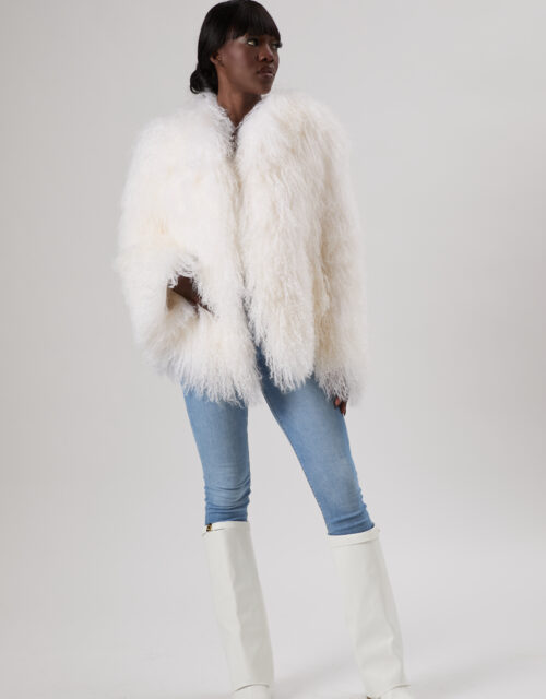 25/26 Giacca in mongolia bianca