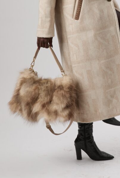 25/26 Borsa in opossum naturale dorsato