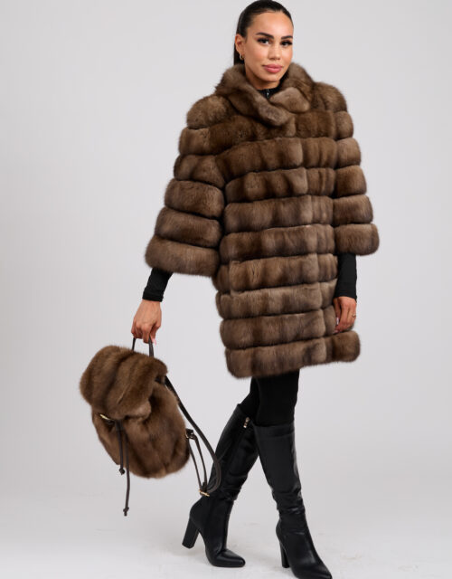 26/27 Cappotto zibellino russo tortora