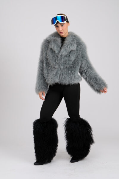 26/27 Giubbotto in shearling muflone colore silver